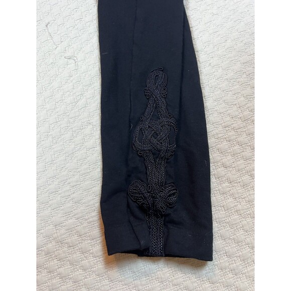 Ralph Lauren Blue Label Leggings Embroidered Ankles Stretchy | Black | Size XL - Picture 5 of 12
